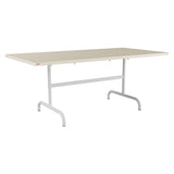 Schaffner Säntis Table repas rabattable 180x90cm – Sable Pastel 15 / Gris Argent 78