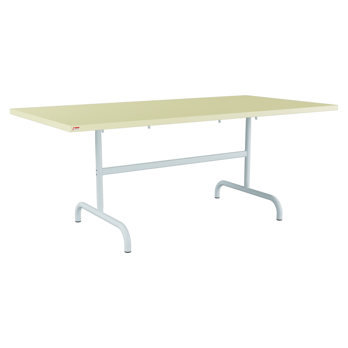 Schaffner Säntis Table repas rabattable 180x90cm – Jaune Buis 18 / Bleu Pastel 51