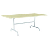 Schaffner Säntis Table repas rabattable 180x90cm – Jaune Buis 18 / Bleu Pastel 51
