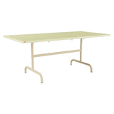 Schaffner Säntis Table repas rabattable 180x90cm – Jaune Buis 18 / Marron Pastel 83