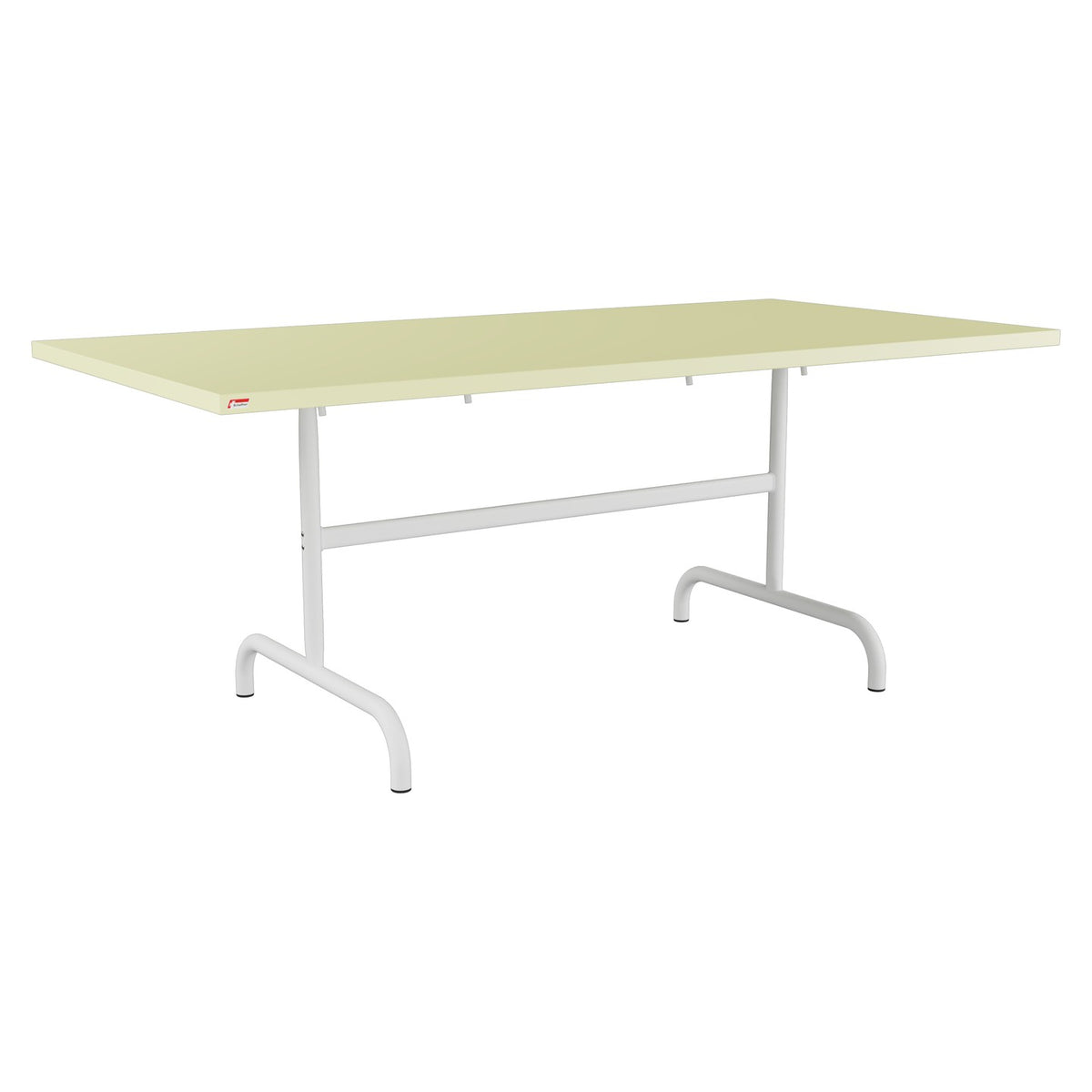 Schaffner Säntis Table repas rabattable 180x90cm – Jaune Buis 18 / Blanc 90