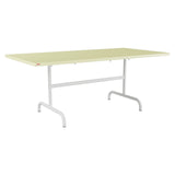 Schaffner Säntis Table repas rabattable 180x90cm – Jaune Buis 18 / Blanc 90