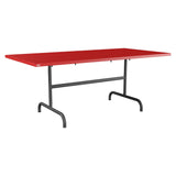 Schaffner Säntis Table repas rabattable 180x90cm – Rouge 30 / Noir 91