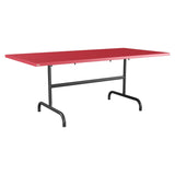 Schaffner Säntis Table repas rabattable 180x90cm – Rouge Érable 33 / Anthracite 77