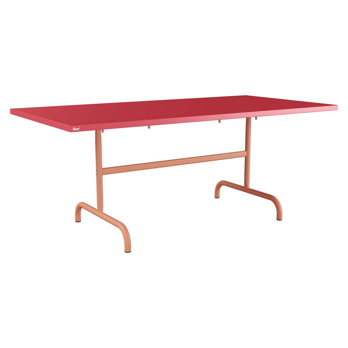 Schaffner Säntis Table repas rabattable 180x90cm – Rouge Érable 33 / Terracotta 84