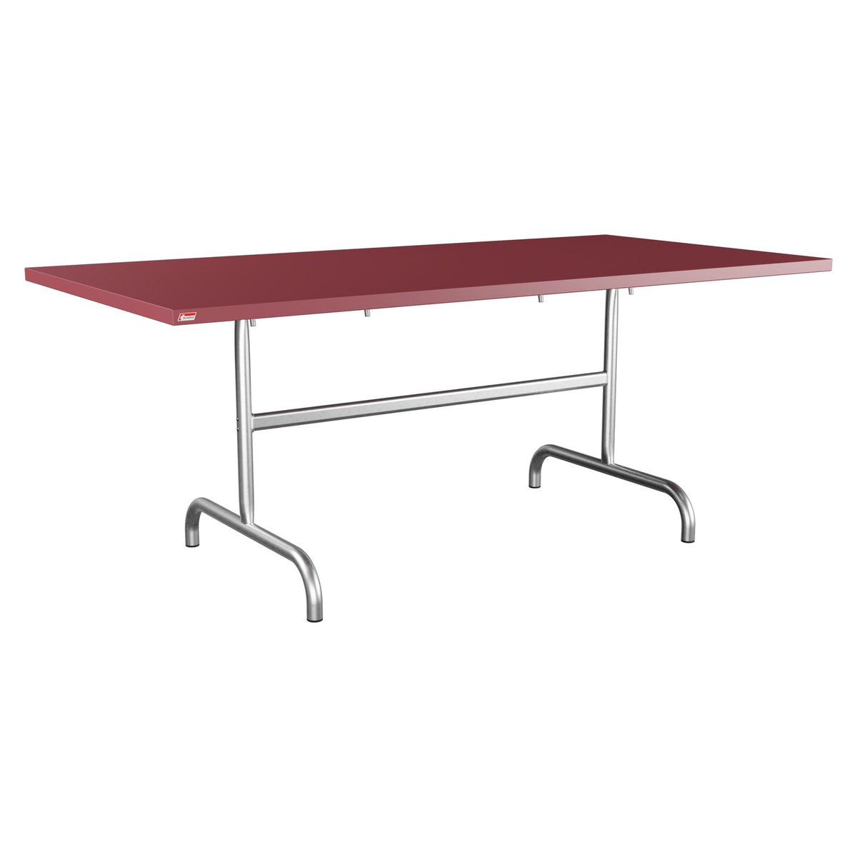Schaffner Säntis Table repas rabattable 180x90cm – Bordeaux 38 / Galvanisé à chaud 02