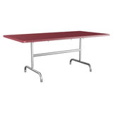 Schaffner Säntis Table repas rabattable 180x90cm – Bordeaux 38 / Galvanisé à chaud 02