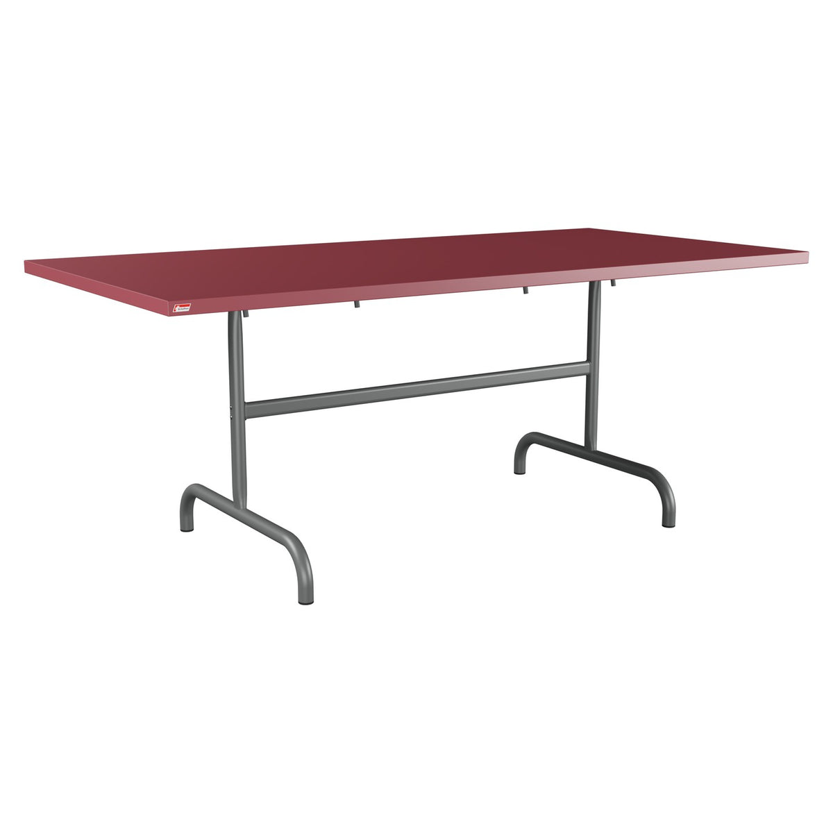 Schaffner Säntis Table repas rabattable 180x90cm – Bordeaux 38 / Graphite 73