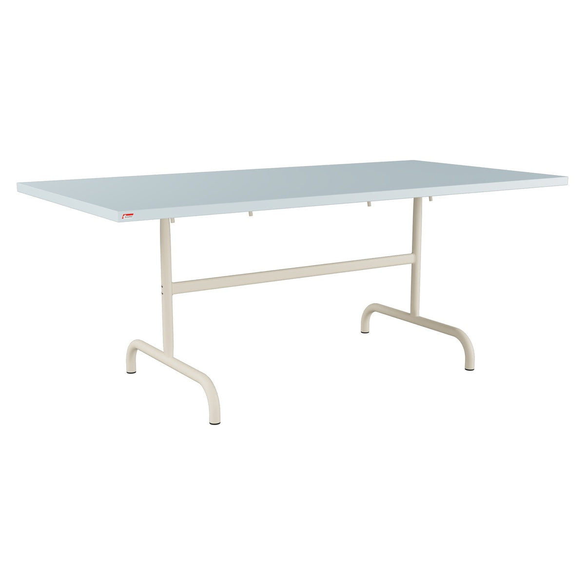 Schaffner Säntis Table repas rabattable 180x90cm – Bleu Pastel 51 / Sable Pastel 15