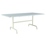 Schaffner Säntis Table repas rabattable 180x90cm – Bleu Pastel 51 / Vert Pastel 64
