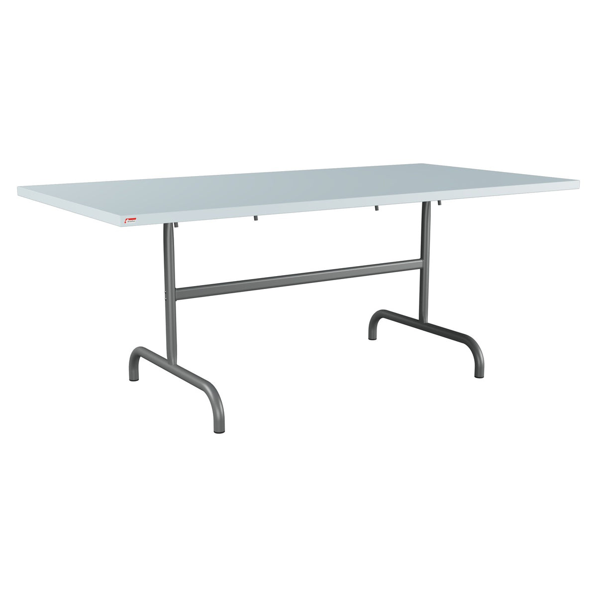 Schaffner Säntis Table repas rabattable 180x90cm – Bleu Pastel 51 / Graphite 73