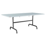 Schaffner Säntis Table repas rabattable 180x90cm – Bleu Pastel 51 / Anthracite 77