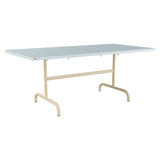 Schaffner Säntis Table repas rabattable 180x90cm – Bleu Pastel 51 / Marron Pastel 83
