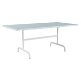 Schaffner Säntis Table repas rabattable 180x90cm – Bleu Pastel 51 / Blanc 90