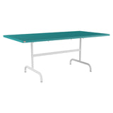 Schaffner Säntis Table repas rabattable 180x90cm – Bleu Kali 56 / Blanc 90