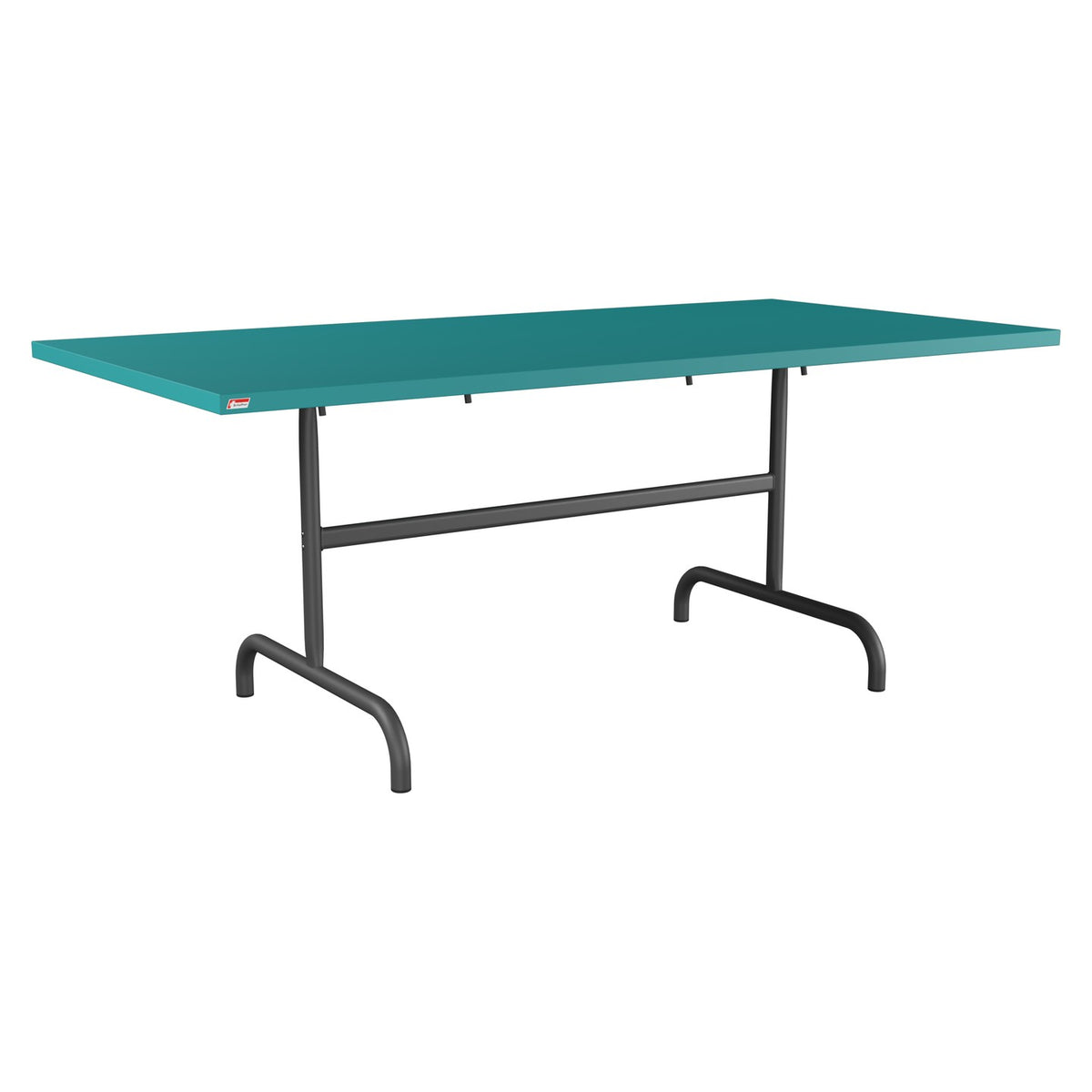 Schaffner Säntis Table repas rabattable 180x90cm – Bleu Kali 56 / Noir 91