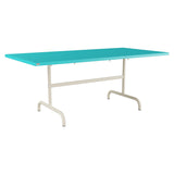 Schaffner Säntis Table repas rabattable 180x90cm – Turquoise 58 / Sable Pastel 15