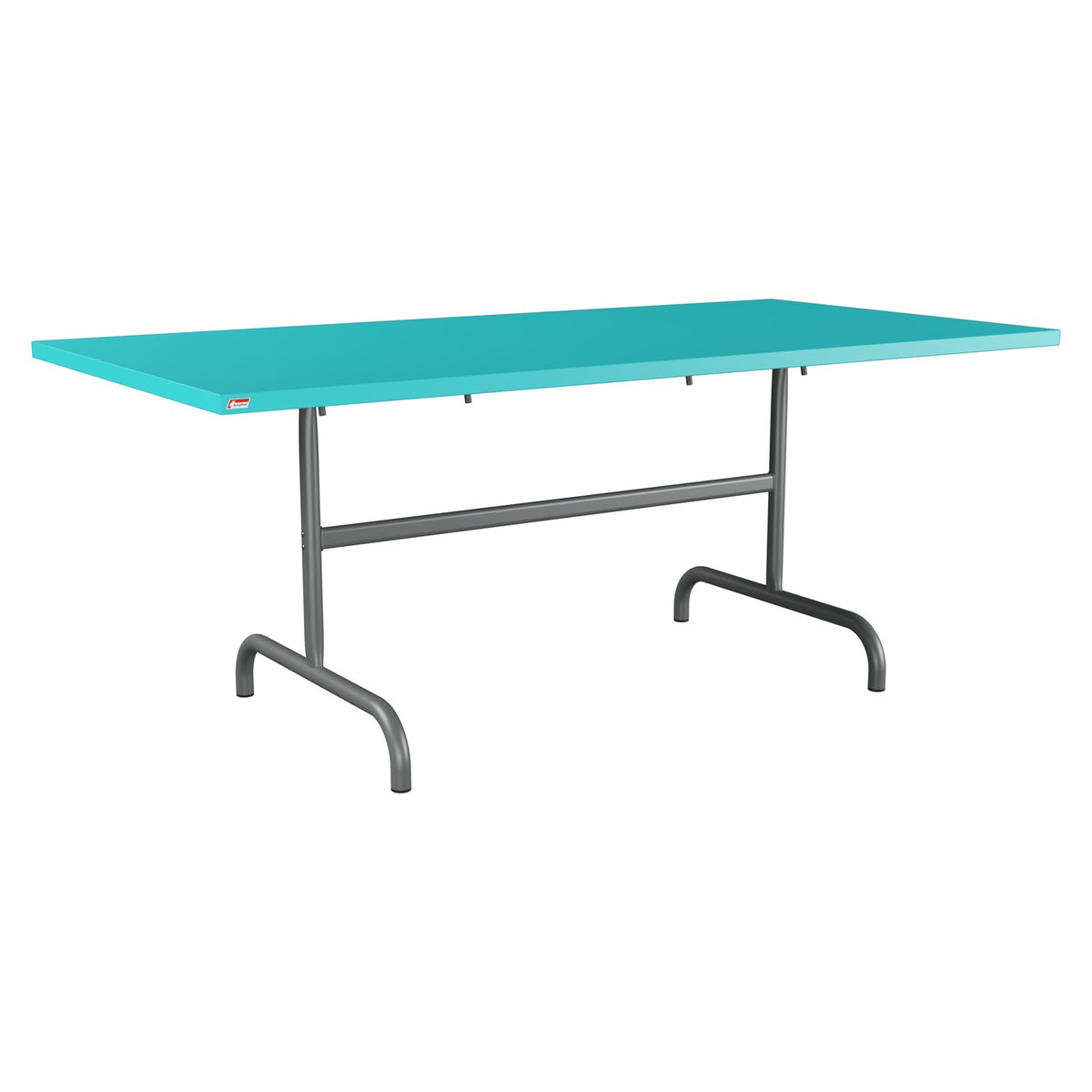 Schaffner Säntis Table repas rabattable 180x90cm – Turquoise 58 / Graphite 73