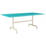 Schaffner Säntis Table repas rabattable 180x90cm – Turquoise 58 / Marron Pastel 83