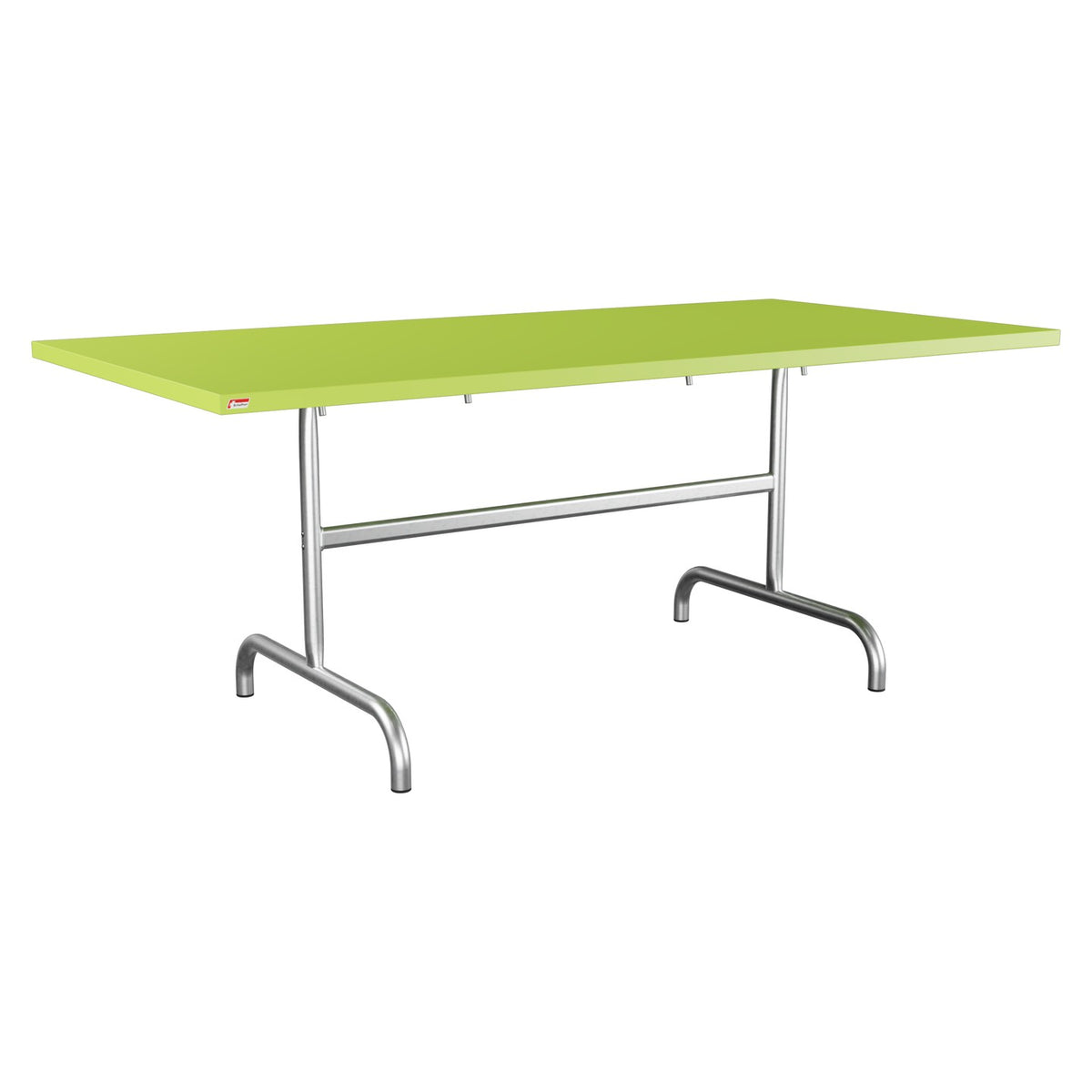 Schaffner Säntis Table repas rabattable 180x90cm – Vert clair 63 / Galvanisé à chaud 02