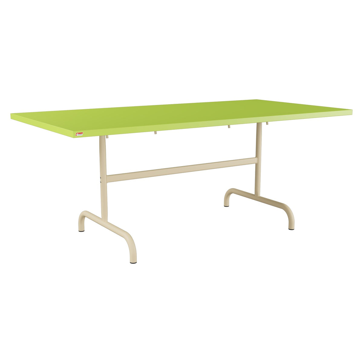 Schaffner Säntis Table repas rabattable 180x90cm – Vert clair 63 / Marron Pastel 83