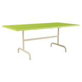Schaffner Säntis Table repas rabattable 180x90cm – Vert clair 63 / Marron Pastel 83