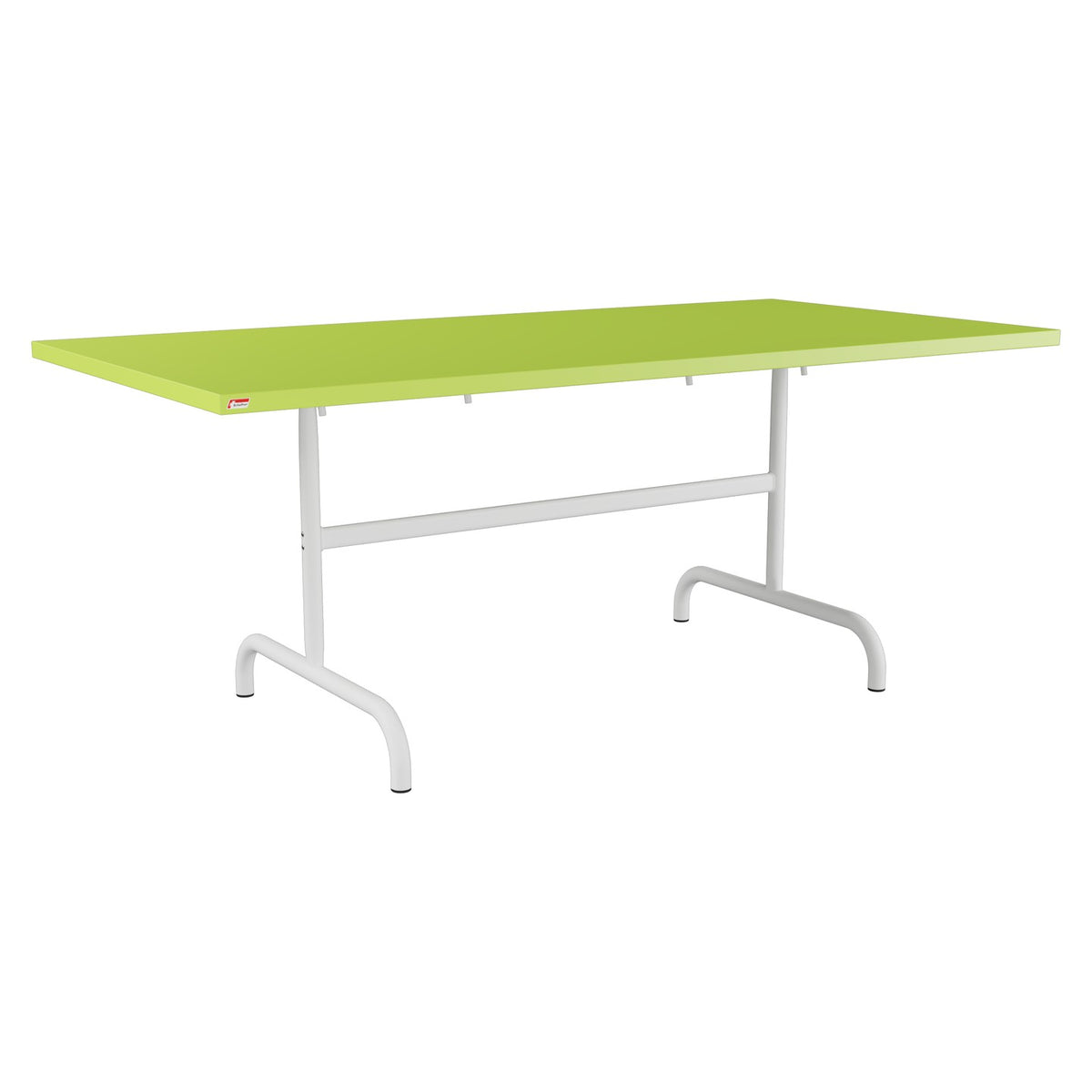 Schaffner Säntis Table repas rabattable 180x90cm – Vert clair 63 / Blanc 90