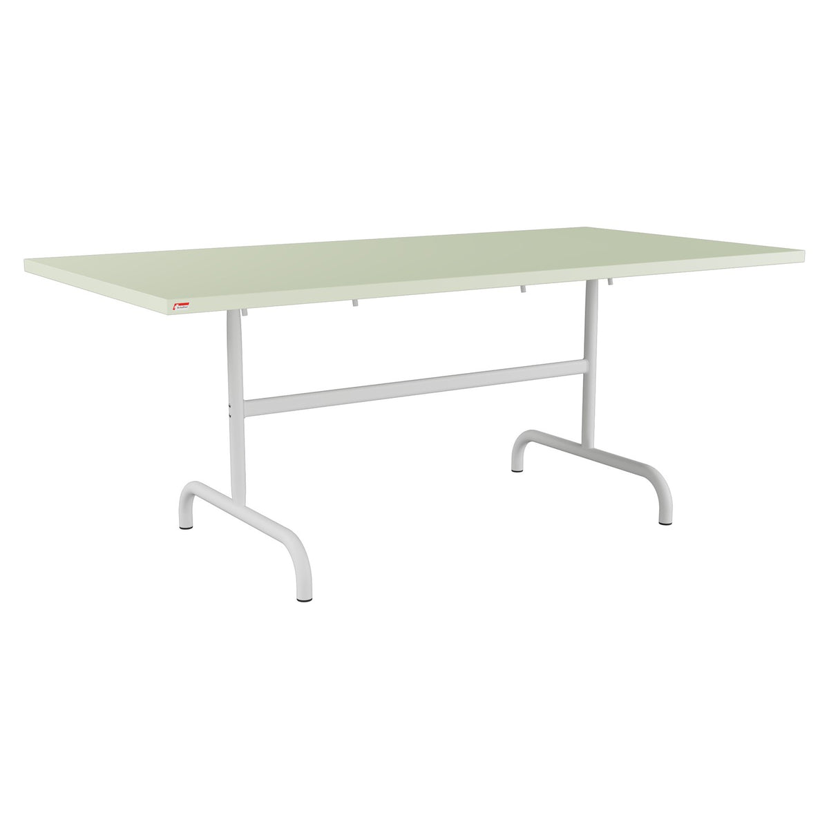 Schaffner Säntis Table repas rabattable 180x90cm – Vert Pastel 64 / Gris Argent 78