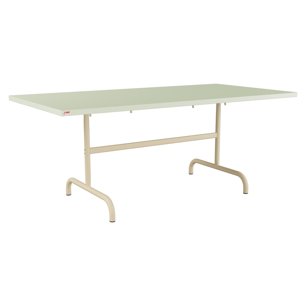 Schaffner Säntis Table repas rabattable 180x90cm – Vert Pastel 64 / Marron Pastel 83