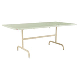Schaffner Säntis Table repas rabattable 180x90cm – Vert Pastel 64 / Marron Pastel 83