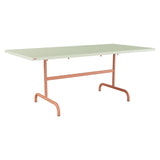 Schaffner Säntis Table repas rabattable 180x90cm – Vert Pastel 64 / Terracotta 84