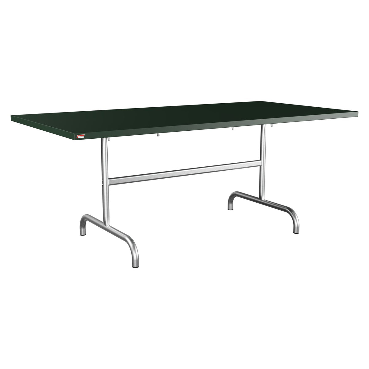 Schaffner Säntis Table repas rabattable 180x90cm – Vert Sapin 66 / Galvanisé à chaud 02