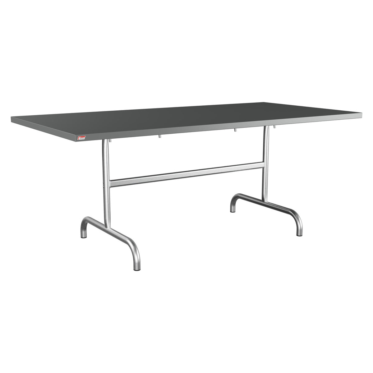 Schaffner Säntis Table repas rabattable 180x90cm – Graphite 73 / Galvanisé à chaud 02