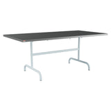 Schaffner Säntis Table repas rabattable 180x90cm – Graphite 73 / Bleu Pastel 51