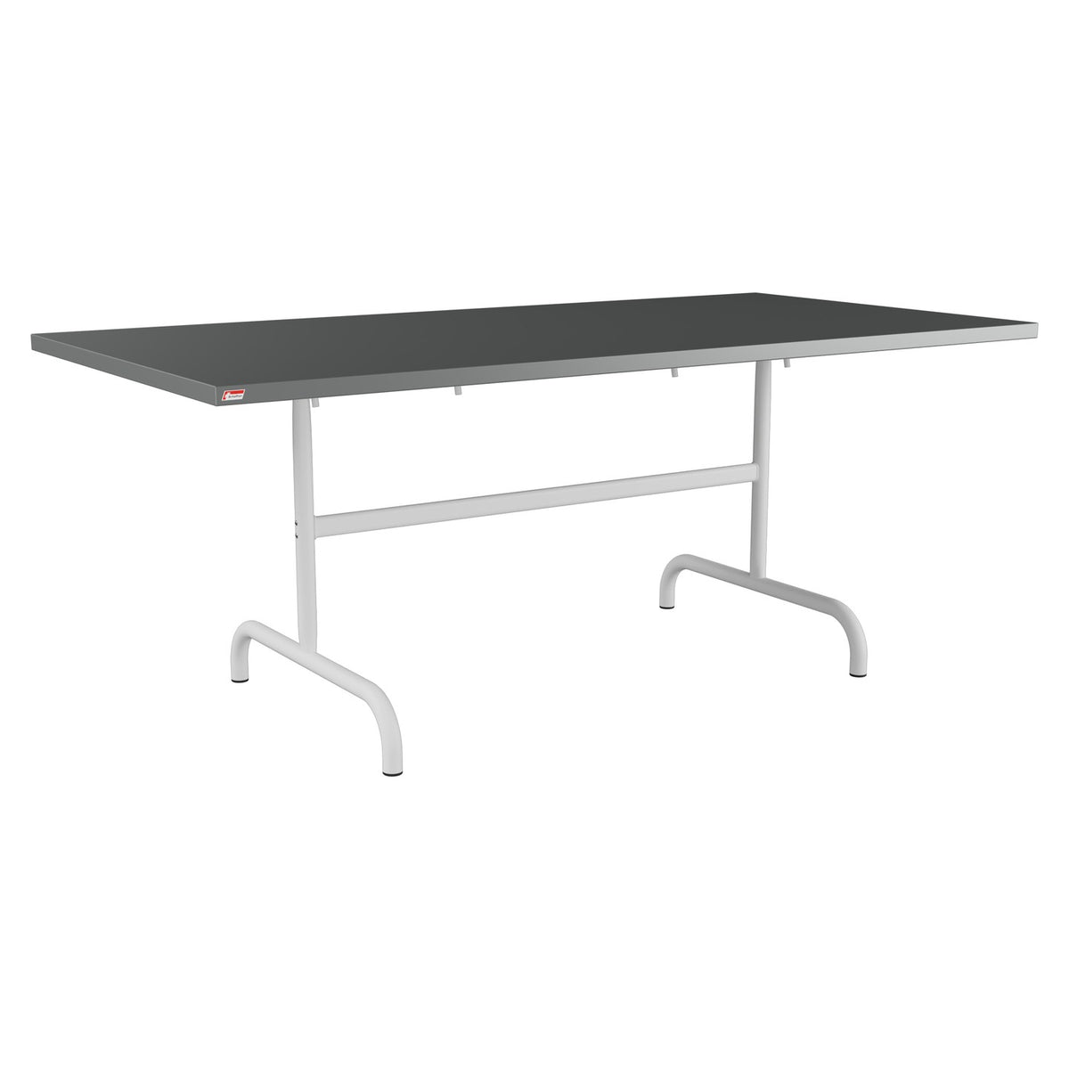 Schaffner Säntis Table repas rabattable 180x90cm – Graphite 73 / Gris Argent 78