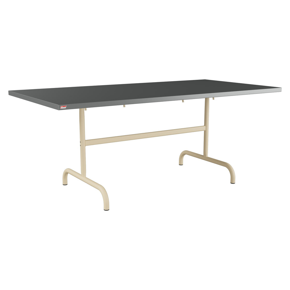 Schaffner Säntis Table repas rabattable 180x90cm – Graphite 73 / Marron Pastel 83