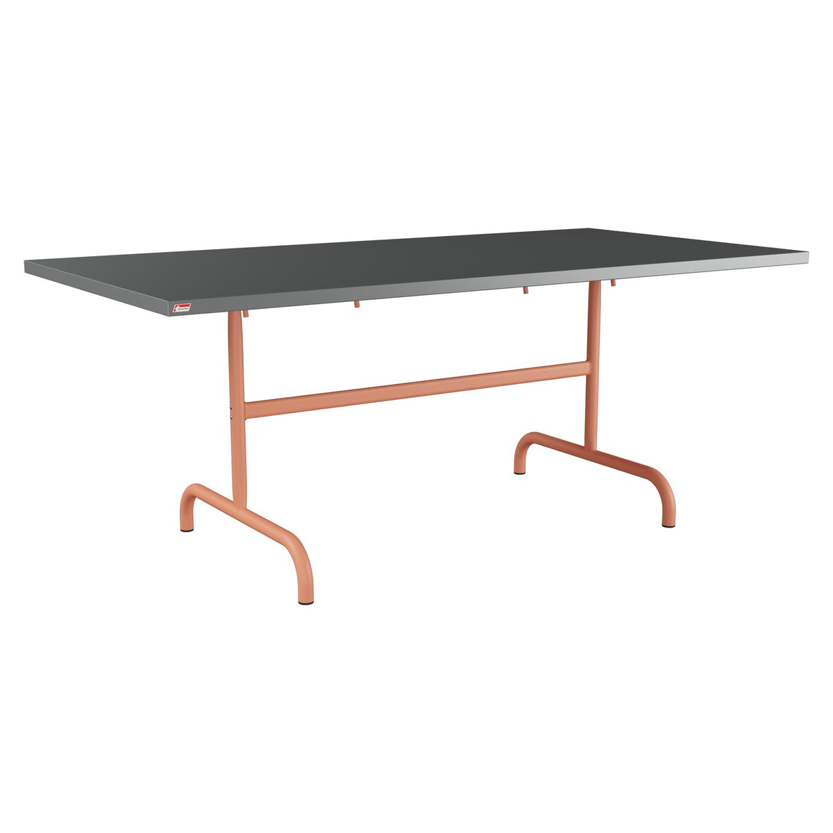 Schaffner Säntis Table repas rabattable 180x90cm – Graphite 73 / Terracotta 84