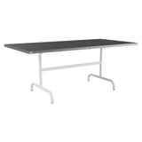 Schaffner Säntis Table repas rabattable 180x90cm – Graphite 73 / Blanc 90