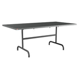 Schaffner Säntis Table repas rabattable 180x90cm – Graphite 73 / Noir 91
