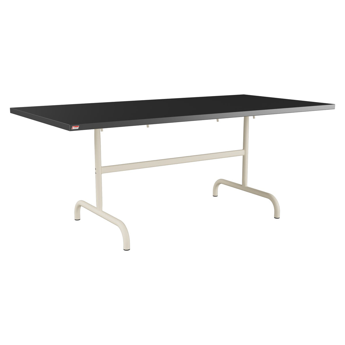 Schaffner Säntis Table repas rabattable 180x90cm – Anthracite 77 / Sable Pastel 15