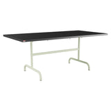 Schaffner Säntis Table repas rabattable 180x90cm – Anthracite 77 / Vert Pastel 64
