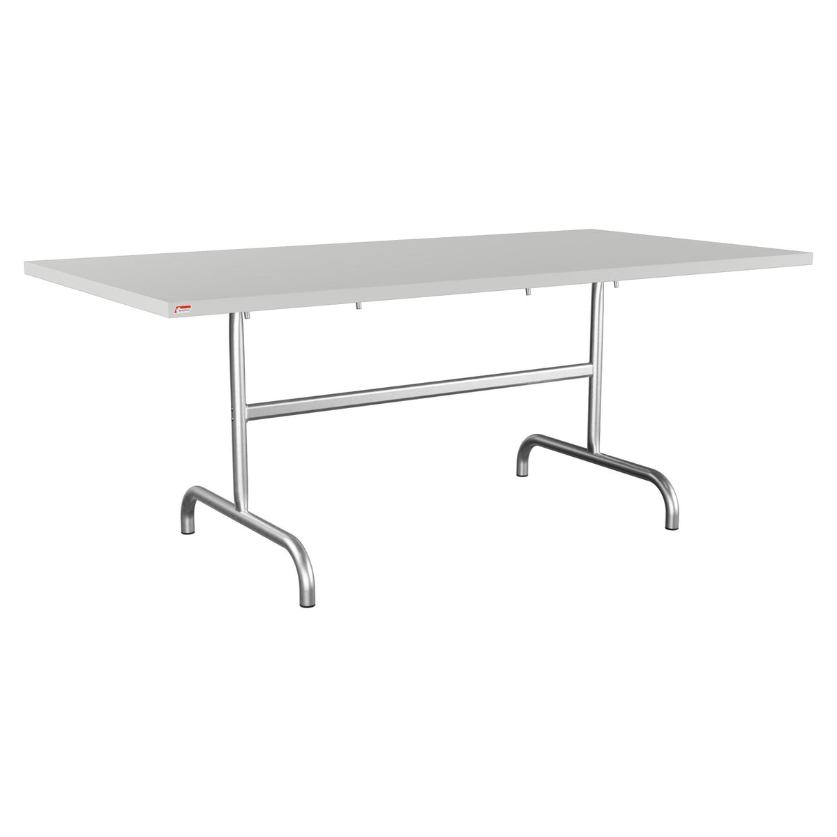 Schaffner Säntis Table repas rabattable 180x90cm – Gris Argent 78 / Galvanisé à chaud 02