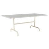 Schaffner Säntis Table repas rabattable 180x90cm – Gris Argent 78 / Sable Pastel 15