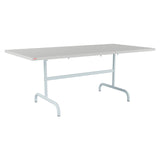 Schaffner Säntis Table repas rabattable 180x90cm – Gris Argent 78 / Bleu Pastel 51