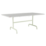 Schaffner Säntis Table repas rabattable 180x90cm – Gris Argent 78 / Vert Pastel 64