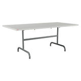 Schaffner Säntis Table repas rabattable 180x90cm – Gris Argent 78 / Graphite 73
