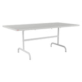 Schaffner Säntis Table repas rabattable 180x90cm – Gris Argent 78 / Gris Argent 78