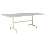 Schaffner Säntis Table repas rabattable 180x90cm – Gris Argent 78 / Marron Pastel 83