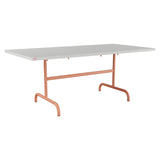 Schaffner Säntis Table repas rabattable 180x90cm – Gris Argent 78 / Terracotta 84