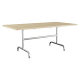 Schaffner Säntis Table repas rabattable 180x90cm – Marron Pastel 83 / Galvanisé à chaud 02